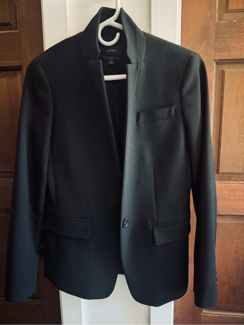 J.Crew Black Regent Blazer with functional buttons Size 2